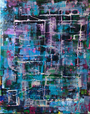 Malerei mit dem Titel "Town Of Attraction" von Andreas Angleitner, Original-Kunstwerk, Acryl