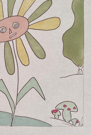 图画 标题为“Mme pétunia 2” 由Sophie Agogué, 原创艺术品, 标记