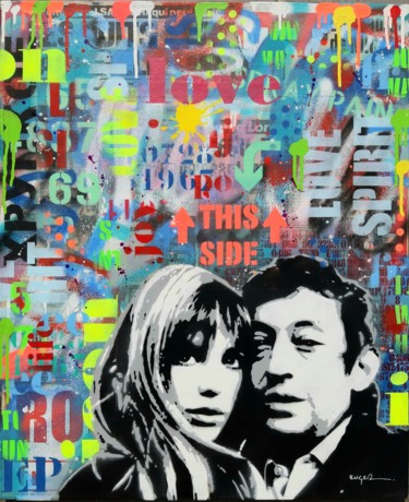 Jane & Serge 绘画 标题为“Jane & Serge” 由Philippe Euger, 原创艺术品, 喷漆