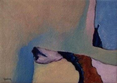 Painting titled "Overview" by Scott Spencer, Original Artwork, Oil Mounted on Wood Stretcher frame