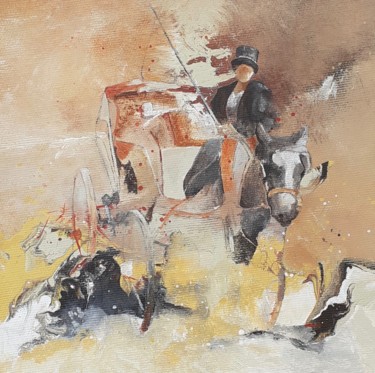 绘画 标题为“L'Urgence du Temps:…” 由Pedrola Alban, 原创艺术品, 丙烯 安装在纸板上