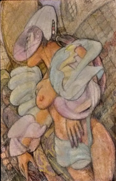 Drawing titled "A Fashionable Young…" by Edwin Loftus, Original Artwork, Pencil Mounted on Other rigid panel