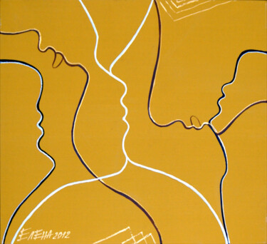 「RELATIONS-2- origin…」というタイトルの絵画 Elena Ilinaによって, オリジナルのアートワーク, アクリル
