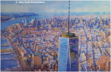 New York XXVI 绘画 标题为“New York XXVI” 由Alex Hook Krioutchkov, 原创艺术品, 油 安装在木质担架架上