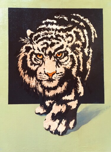 Schilderij getiteld "Handsome predatory" door Viktor Kurson, Origineel Kunstwerk, Acryl