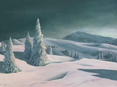 Crêtes du Haut-Jura Peinture intitulée "Crêtes du Haut-Jura" par Patrick Egger, Œuvre d'art originale, Acrylique