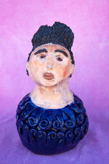 Sculpture titled "The Male Mermaid" by Elena Uljancic, Original Artwork, Ceramics
