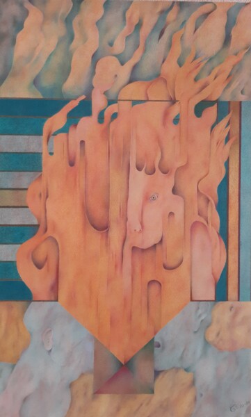 La volatilité de la connaissance Dessin intitulée "La volatilité de la…" par Félix Gagliardi, Œuvre d'art originale, Crayon Monté sur Panneau de bois