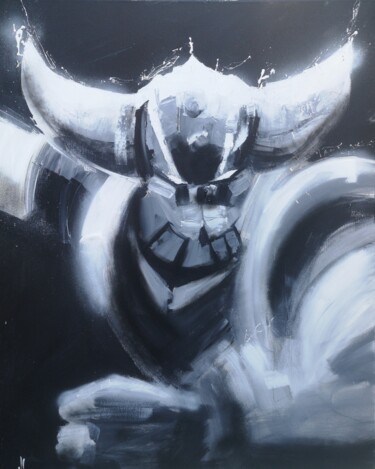 绘画 标题为“Goldorak black and…” 由Dominique Kleiner, 原创艺术品, 丙烯