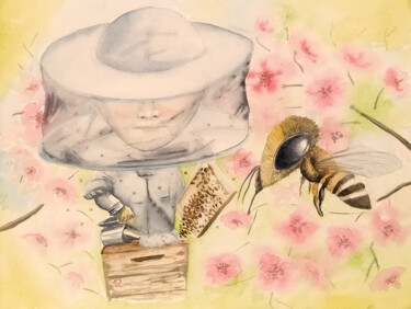 Peinture intitulée "Aquarelle originale…" par Isabelle Redonnet, Œuvre d'art originale, Aquarelle