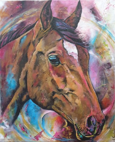 Peinture intitulée "Sensibilité" par Jessica Fanigliulo, Œuvre d'art originale, Huile