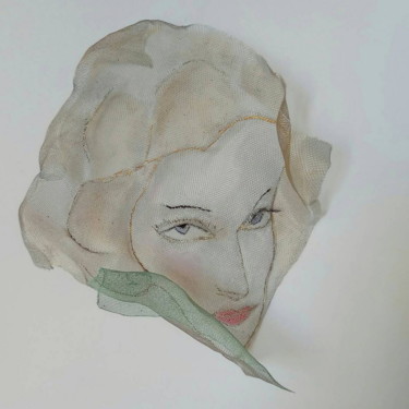 Skulptur mit dem Titel "Woman portrait Livi…" von Anetta Hayat, Original-Kunstwerk, Metalle