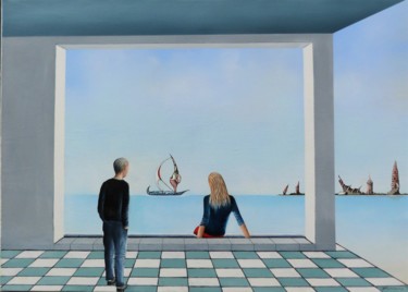 绘画 标题为“LE GRAND LARGE” 由Jean-François Hamoury, 原创艺术品, 油