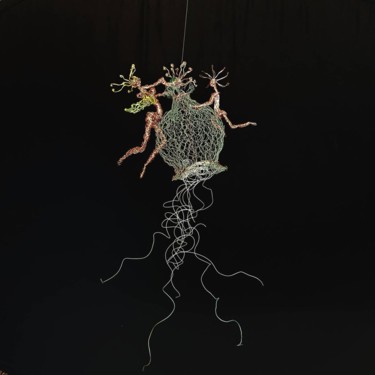 Fairy sculpture 3d Metal Wall art Wire mesh sculpture Rzeźba zatytułowany „Fairy sculpture 3d…” autorstwa Anetta Hayat, Oryginalna praca, Metale