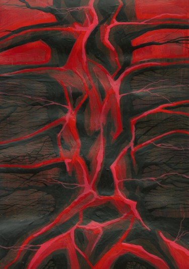 Painting titled "Arbor vitae" by Aleksandr Glukhov, Original Artwork, Acrylic