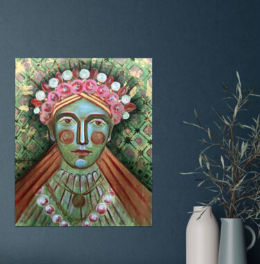 Peinture intitulée ""Ukrainian image" a…" par Yuliia Chaika, Œuvre d'art originale, Acrylique