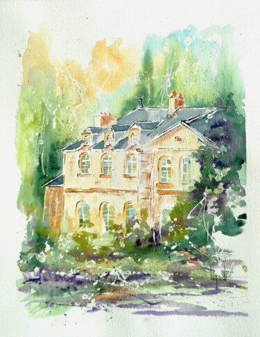 绘画 标题为“145 Au château de K…” 由Geneviève Lagarde, 原创艺术品, 水彩