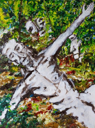 Malerei mit dem Titel "effigies - forêt de…" von Antoine Juliens, Original-Kunstwerk, Acryl