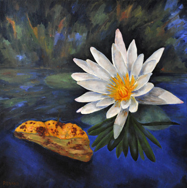 Peinture intitulée "AU FIL DE L EAU" par Renand, Œuvre d'art originale, Huile Monté sur Châssis en bois