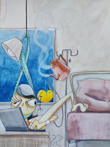 제목이 "After lunch"인 미술작품 Rosangela Oliveira로, 원작, 수채화