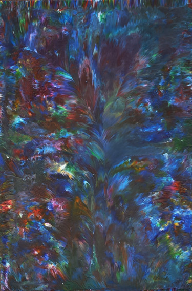 Midnight Moonlight | 24" x 36" Painting titled "Midnight Moonlight…" by Alexandra Romano, Original Artwork, Acrylic