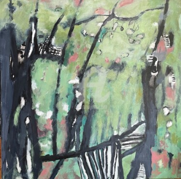 Peinture intitulée "Printemps dans le m…" par Bénédicte Becquart, Œuvre d'art originale, Acrylique Monté sur Châssis en bois