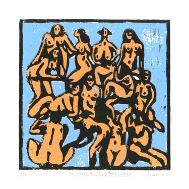 印花与版画 标题为“Le mercredi 15 sept…” 由Jean-Bernard Fenouillas, 原创艺术品, 版刻