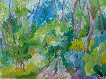 Malerei mit dem Titel "summer park" von Irina Kindritska, Original-Kunstwerk, Öl
