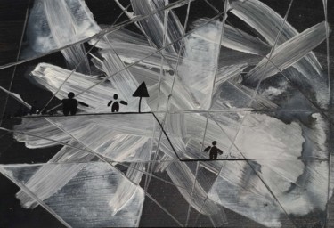 Malerei mit dem Titel "Cristaux" von Ambredeval, Original-Kunstwerk, Acryl