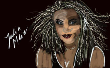 Digitale Kunst mit dem Titel "Woman" von Julia Maier, Original-Kunstwerk, Digitale Malerei