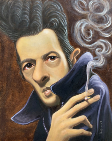Pintura intitulada "Joe Strummer" por Renato Wilmers, Obras de arte originais, Óleo