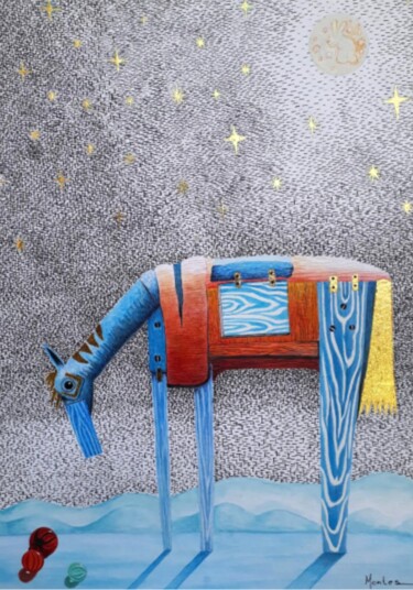 绘画 标题为“Sigo con la luna” 由José Luis Montes, 原创艺术品, 丙烯