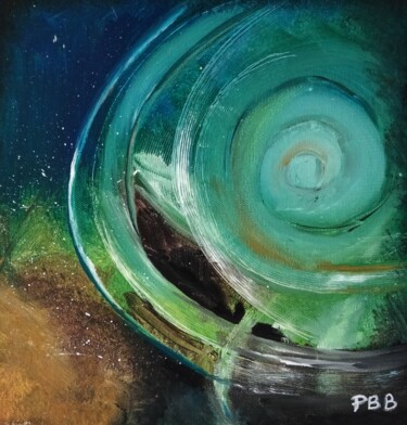 Peinture intitulée "fibonnaci hole" par Philippe Bayle (chatinspire), Œuvre d'art originale, Huile Monté sur Châssis en bois