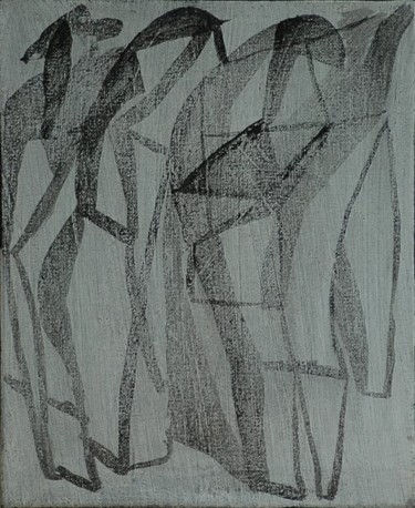 Painting titled "Passants" by Michel Maquaire, Original Artwork, Oil