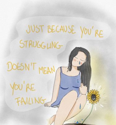 제목이 "Just because you’re…"인 디지털 아트 Poemma로, 원작, 디지털 페인팅
