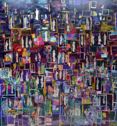 Peinture intitulée "ZWIEBELLAND" par Pia Bange, Œuvre d'art originale, Huile
