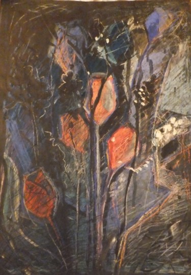 Drawing titled "Bouquet" by Aleksandr Glukhov, Original Artwork, Pastel