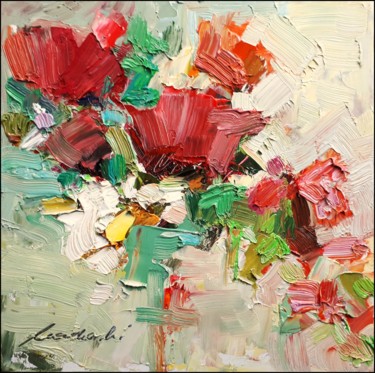 Painting titled "Maki i rumianki" by Kazimierz Mordarski, Original Artwork, Oil