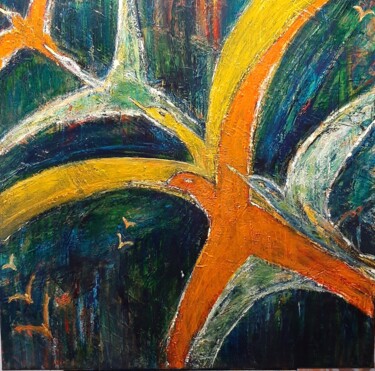 Peinture intitulée "L'Envol" par Jeanne-Marie Delbarre, Œuvre d'art originale, Acrylique Monté sur Châssis en bois