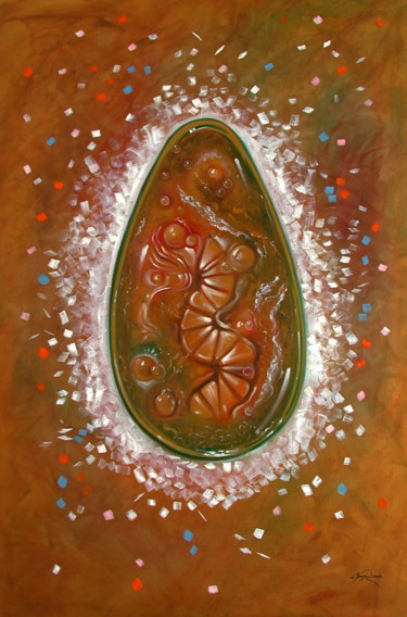 Peinture intitulée "AB-III" par Guy Benson, Œuvre d'art originale, Huile