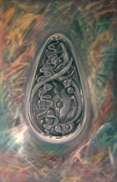 Peinture intitulée "AB-IV" par Guy Benson, Œuvre d'art originale, Huile