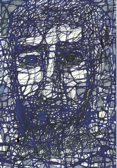 Drawing titled "The Shroud" by Aleksandr Glukhov, Original Artwork, Ink