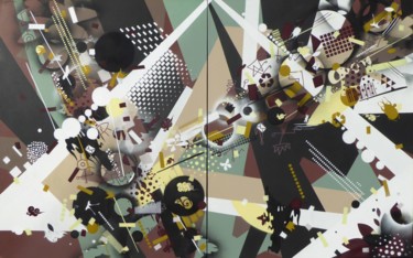 绘画 标题为“S.N.A.F.U. 6” 由Thierry Corpet (Raymond X), 原创艺术品, 丙烯 安装在木质担架架上