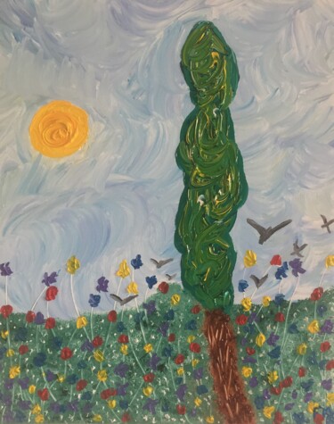 Painting titled "#Vision" by François Martigné, Original Artwork, Oil