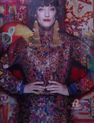 Baubles, Bangles & Beads - Loulou de la Falaise Collages intitulée "Baubles, Bangles &…" par Miguel Matos, Œuvre d'art originale, Collages