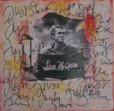 Collages titled "Just STEVE !" by Isabelle Blondel, Original Artwork, Collages
