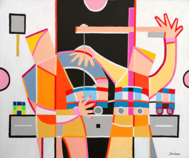 Peinture intitulée "Les deux frères." par Jean-Pierre Borderie, Œuvre d'art originale, Acrylique Monté sur Châssis en bois