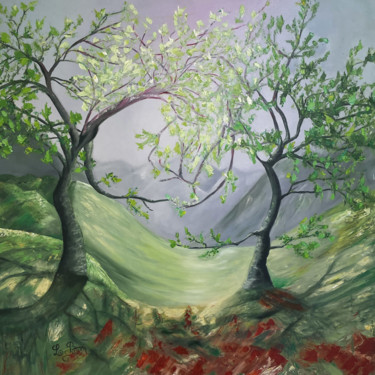 Painting titled "Influence pub" by Lee Berty, Original Artwork, Oil