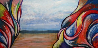 Painting titled "Curtains" by Aleksandra Cherepanova, Original Artwork, Acrylic