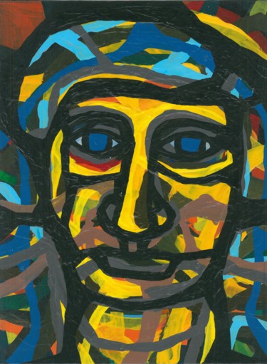 Painting titled "The glance of heave…" by Aleksandr Glukhov, Original Artwork, Acrylic
